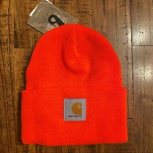 Toddler/Little kids NWT Carhartt neon orange beanie.
